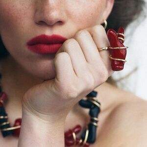 NWT Zara Faux Coral Ring